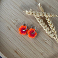 Pampilles Elsa Orange Fluo et Rose nacré